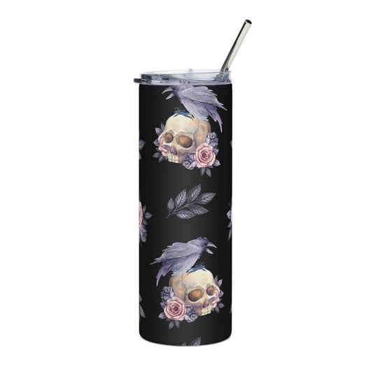 Skulls n' Roses Stainless Steel Tumbler